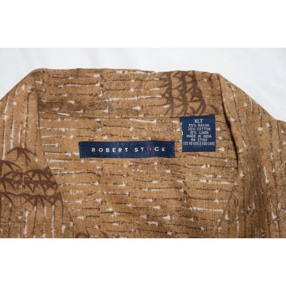Robert Stock Men's Short Sleeve Button Front Shirt Size XLT - Picture 5 of 5